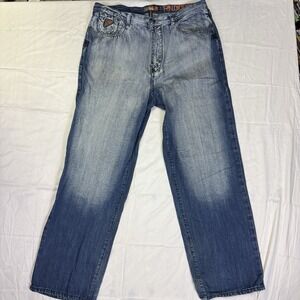 Akademiks Jeans Men's 36x32 Med Wash Relaxed Baggy Loose‎ Vintage Streetwear Y2K